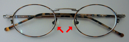 Eyeglass repair nose pads parts